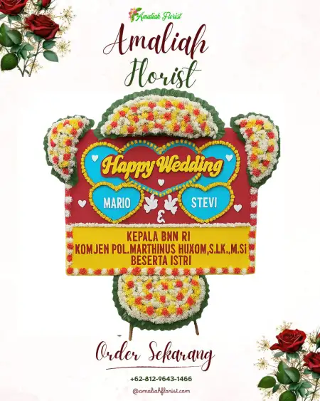 Papan Bunga Pernikahan Watukelir